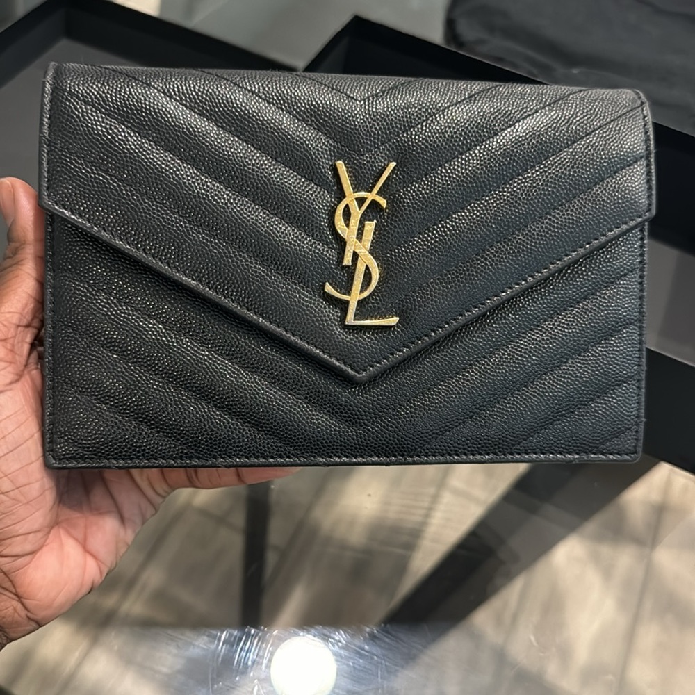YSL ENVELOPE CHAIN WALLET crossbody